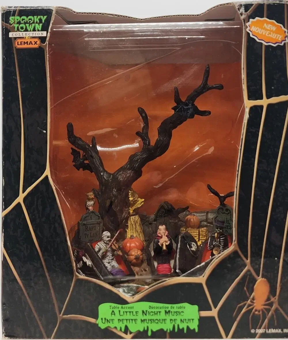 Lemax Spooky Town 2007 A Little Night Music 73601 Vampire Mummy Bats Halloween